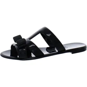 Salvatore Ferragamo Womens LYLIA J Black Slip On Flatform Sandals Shoes New