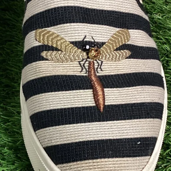 Sam Edelman Evelina Striped Bee/Dragonfly Shoes 10
