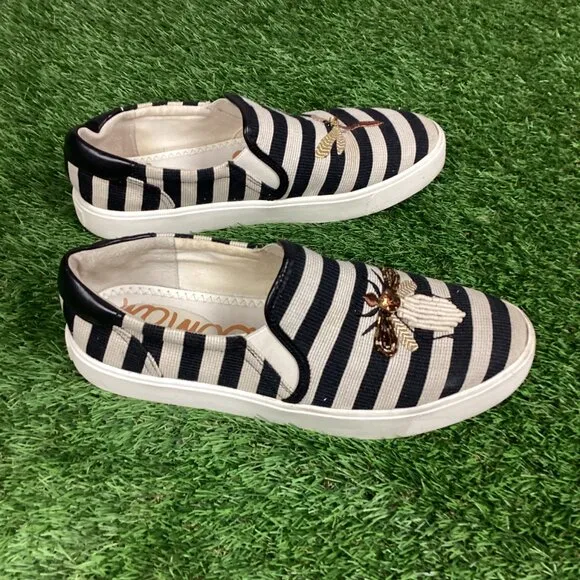 Sam Edelman Evelina Striped Bee/Dragonfly Shoes 10
