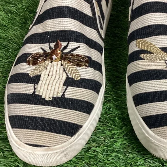 Sam Edelman Evelina Striped Bee/Dragonfly Shoes 10
