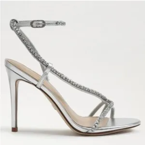 Sam Edelman Granger Metallic Crystal Heels Size 5 New