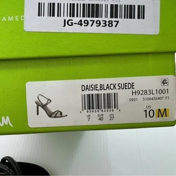 Sam Edelman Heels womens size 10 Black Crystal Daisie Ankle Strapped Sandals