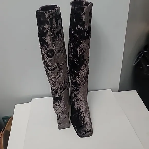 Sam Edelman Issabel Velvet Square Toe Tall Dress Boots