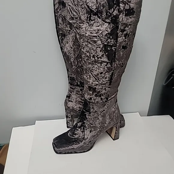 Sam Edelman Issabel Velvet Square Toe Tall Dress Boots