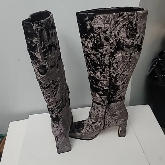 Sam Edelman Issabel Velvet Square Toe Tall Dress Boots