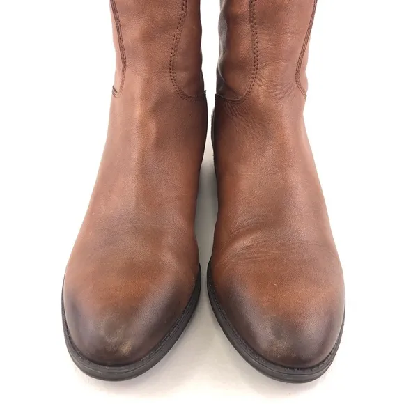 Sam Edelman Penny Brown Leather Tall Riding Boots 8 M