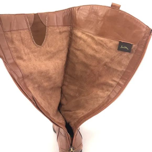 Sam Edelman Penny Brown Leather Tall Riding Boots 8 M