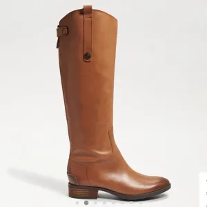 SAM EDELMAN Penny Leather Riding Boots - Size 4 Whiskey Leather