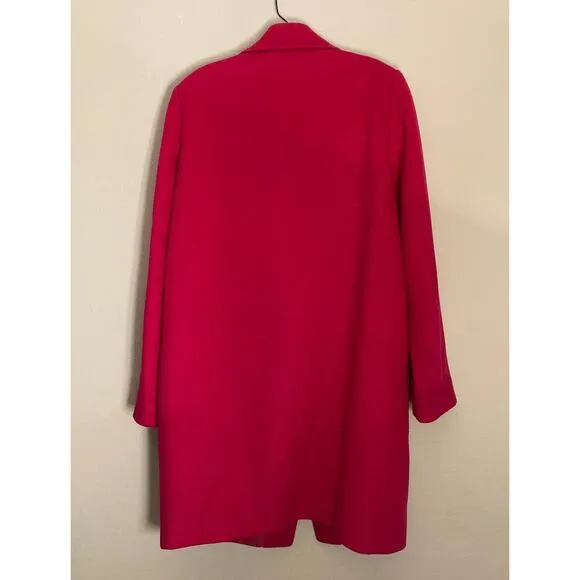 Sam Edelman Pink Wool Blend Double Breasted Coat ~ Bright! ~ Sz Med $220