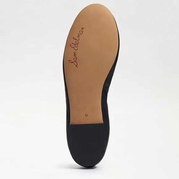 Sam Edelman Felicia Ballet Flat Girls Size 13 Black Leather Slip on Shoes ZPO673