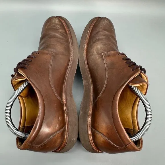 Samuel Hubbard Founders Men's 9 Brown Dress Shoes Lace-Up Low Top Oxford Casual