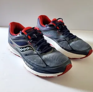 Saucony Men's Gray and Red Running Shoes Size 10.5