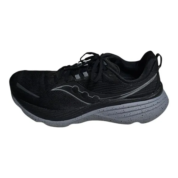 Saucony Mens Hurricane 24 Running Shoes Size 13 Sneakers Black &amp; Gray S20933-101