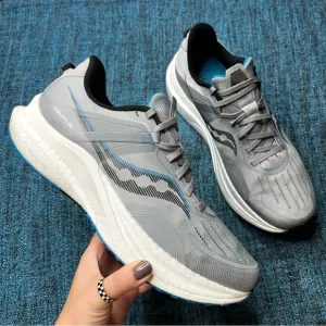 Saucony Tempus Running Shoes in Alloy Grey Topaz Blue