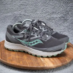 Saucony Womens Cohesion 13 Grey/SeaFoam Green Running Shoes Size 11