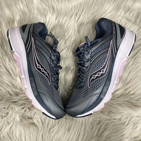 Saucony Women's Echelon 7 Running Athletic Shoes Sz 11 Gray Slate Pink Form Fit