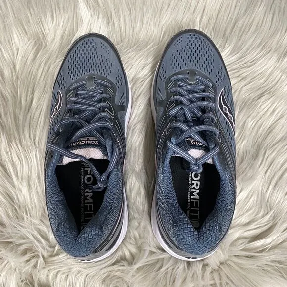 Saucony Women's Echelon 7 Running Athletic Shoes Sz 11 Gray Slate Pink Form Fit