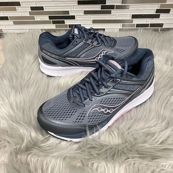 Saucony Women's Echelon 7 Running Athletic Shoes Sz 11 Gray Slate Pink Form Fit