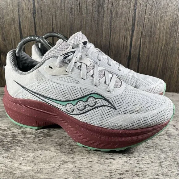 Saucony Women's S10826-25 AXON 3 Running Shoes, Fog/Peony, 8.5 Medium US