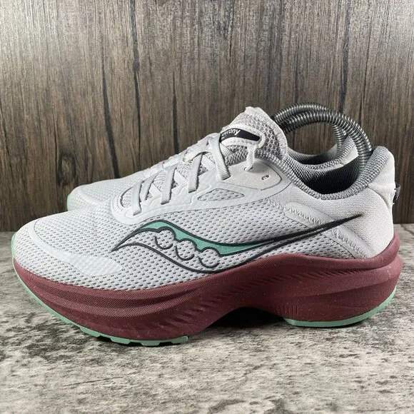 Saucony Women's S10826-25 AXON 3 Running Shoes, Fog/Peony, 8.5 Medium US