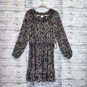 Scully Feather Print Ruffled Dress