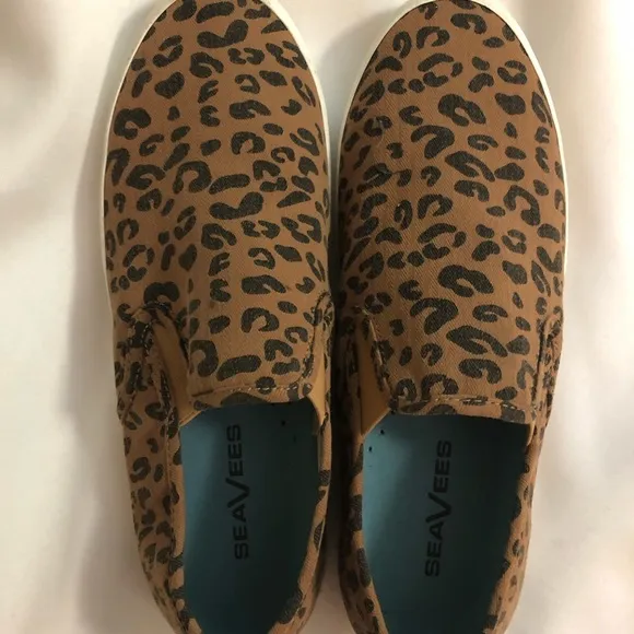 SeaVees Baja Slip On Leopard Men's Size 10