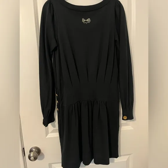 See By Chloe Scoop Neck Mini Dress Black Long Sleeve Size 4