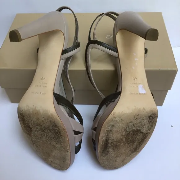 Sergio Rossi Pelle New Glamour Sandals Sz. 40