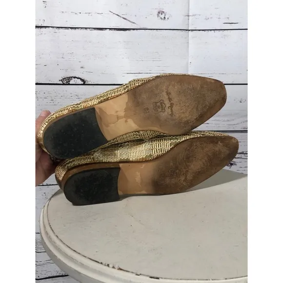 Sesto Meucci Tan Woven Slip on shoes size 9.5