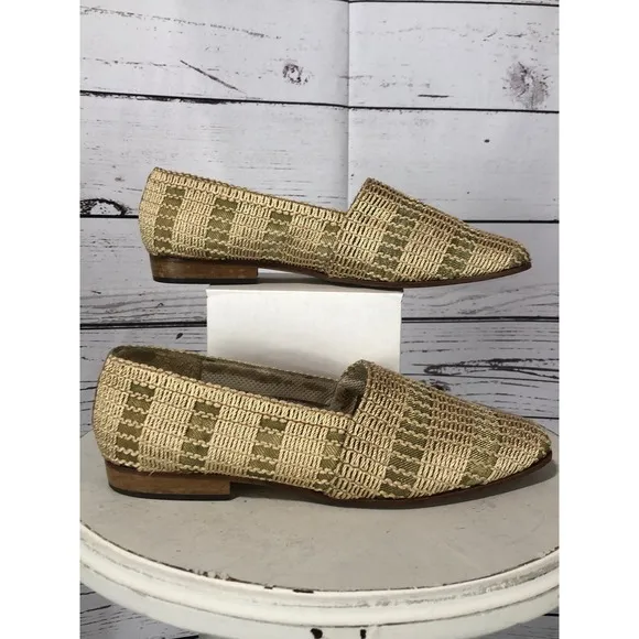 Sesto Meucci Tan Woven Slip on shoes size 9.5