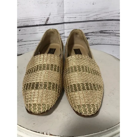 Sesto Meucci Tan Woven Slip on shoes size 9.5