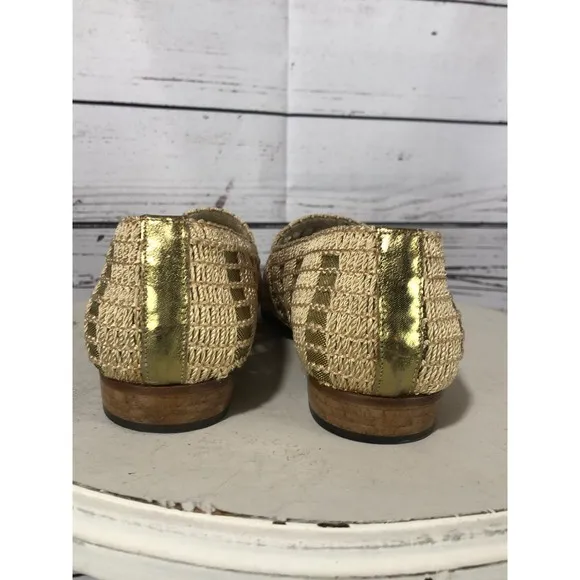 Sesto Meucci Tan Woven Slip on shoes size 9.5