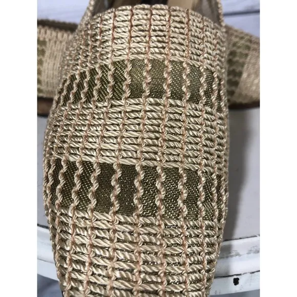 Sesto Meucci Tan Woven Slip on shoes size 9.5