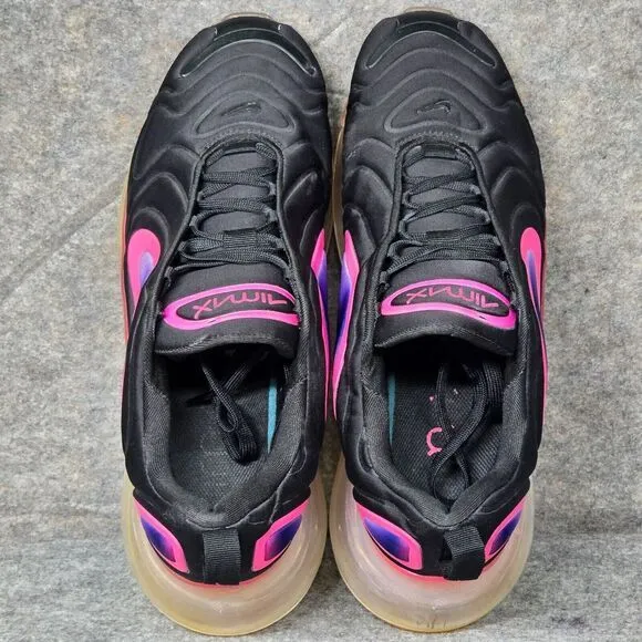 Size 10 Nike Air Max 720 Men Shoes Black‎ Pink Lace Up Running Trainer Sneaker