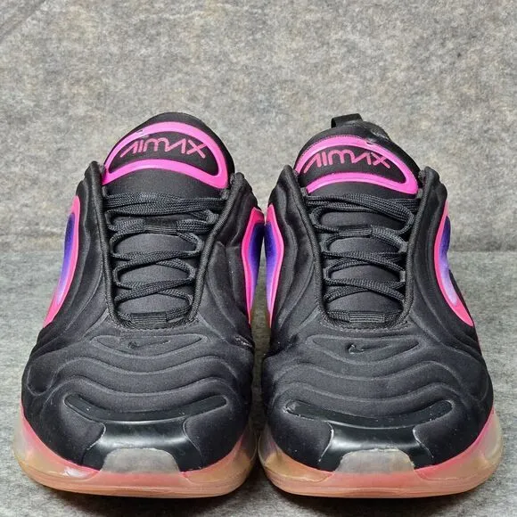 Size 10 Nike Air Max 720 Men Shoes Black‎ Pink Lace Up Running Trainer Sneaker