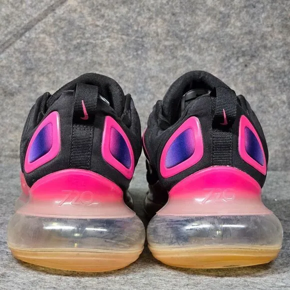 Size 10 Nike Air Max 720 Men Shoes Black‎ Pink Lace Up Running Trainer Sneaker