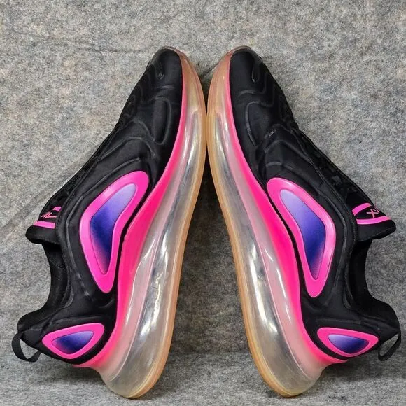 Size 10 Nike Air Max 720 Men Shoes Black‎ Pink Lace Up Running Trainer Sneaker