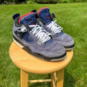 Size 10.5 - Nike Air Jordan 4 Retro Winter Loyal Blue Men's Shoes - Ships Now