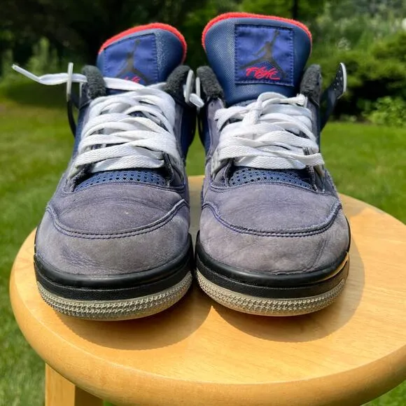 Size 10.5 - Nike Air Jordan 4 Retro Winter Loyal Blue Men's Shoes - Ships Now