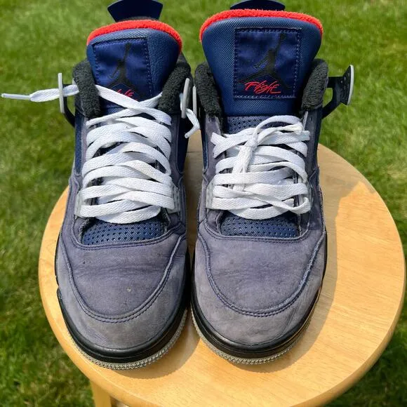Size 10.5 - Nike Air Jordan 4 Retro Winter Loyal Blue Men's Shoes - Ships Now