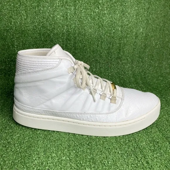 Size 12 - Jordan Westbrook 0 White Leather Hightop Sneakers
