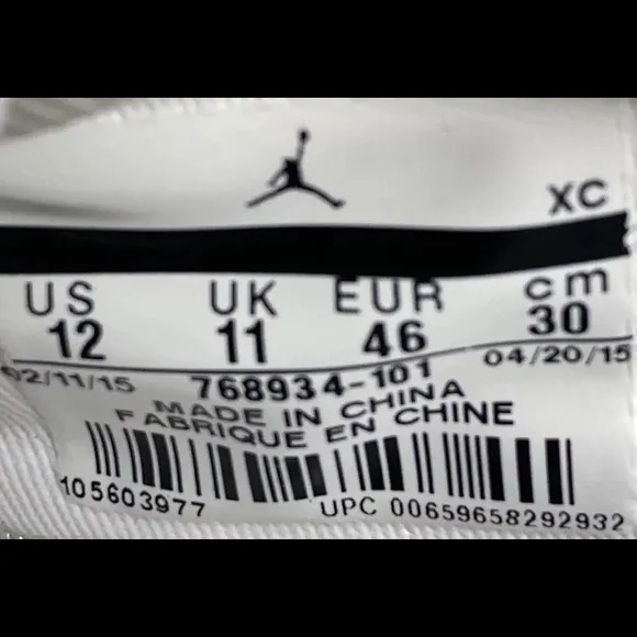 Size 12 - Jordan Westbrook 0 White Leather Hightop Sneakers