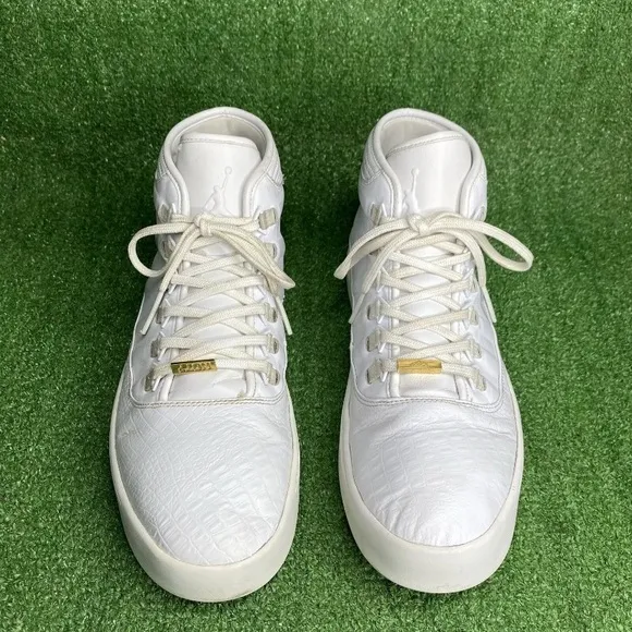 Size 12 - Jordan Westbrook 0 White Leather Hightop Sneakers