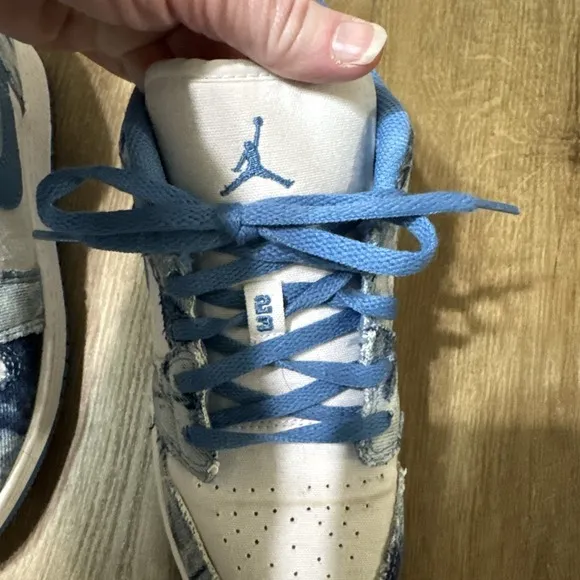 Size 5Y- Air Jordan 1 SE Low Washed Denim