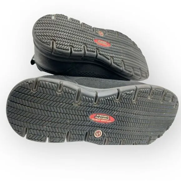 Skechers 200013 Work Alloy Toe Slip Resistant Sneakers Shoes Black Mens 7.5