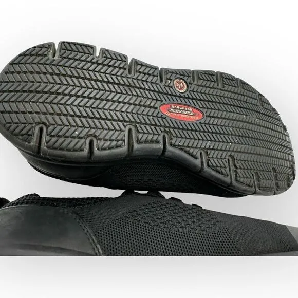 Skechers 200013 Work Alloy Toe Slip Resistant Sneakers Shoes Black Mens 7.5