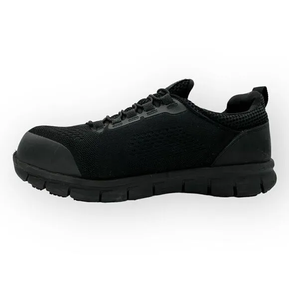 Skechers 200013 Work Alloy Toe Slip Resistant Sneakers Shoes Black Mens 7.5