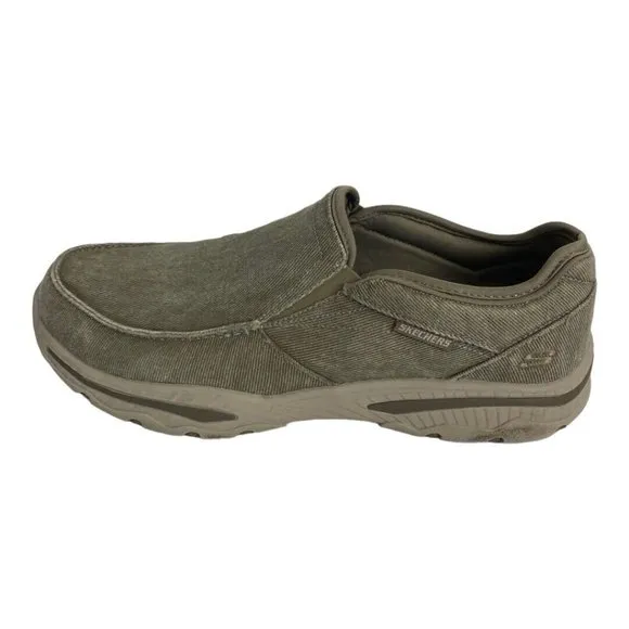 Skechers Creston Moseco Shoes Mens 11.5 Taupe Brown  Relaxed Fit Slip On 65355