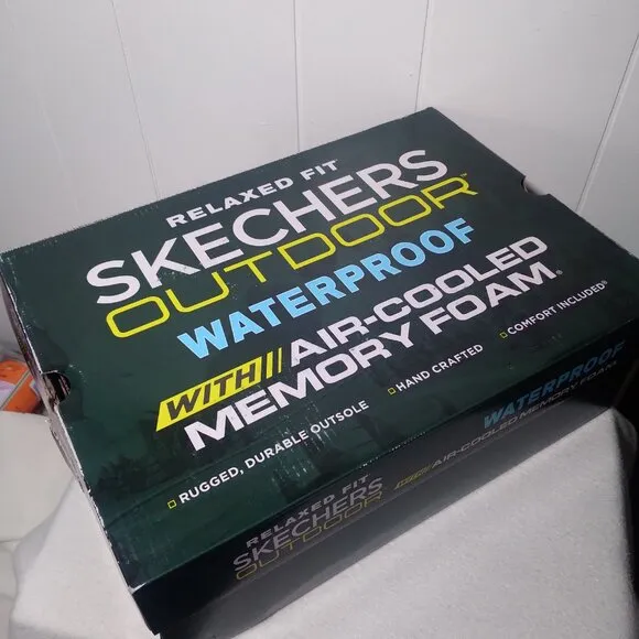Skechers Men's 12.0 Relaxed Fit Waterproof Selmen-Cormack 204427 Charcoal NWB