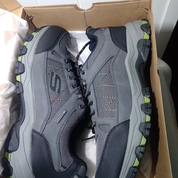 Skechers Men's 12.0 Relaxed Fit Waterproof Selmen-Cormack 204427 Charcoal NWB